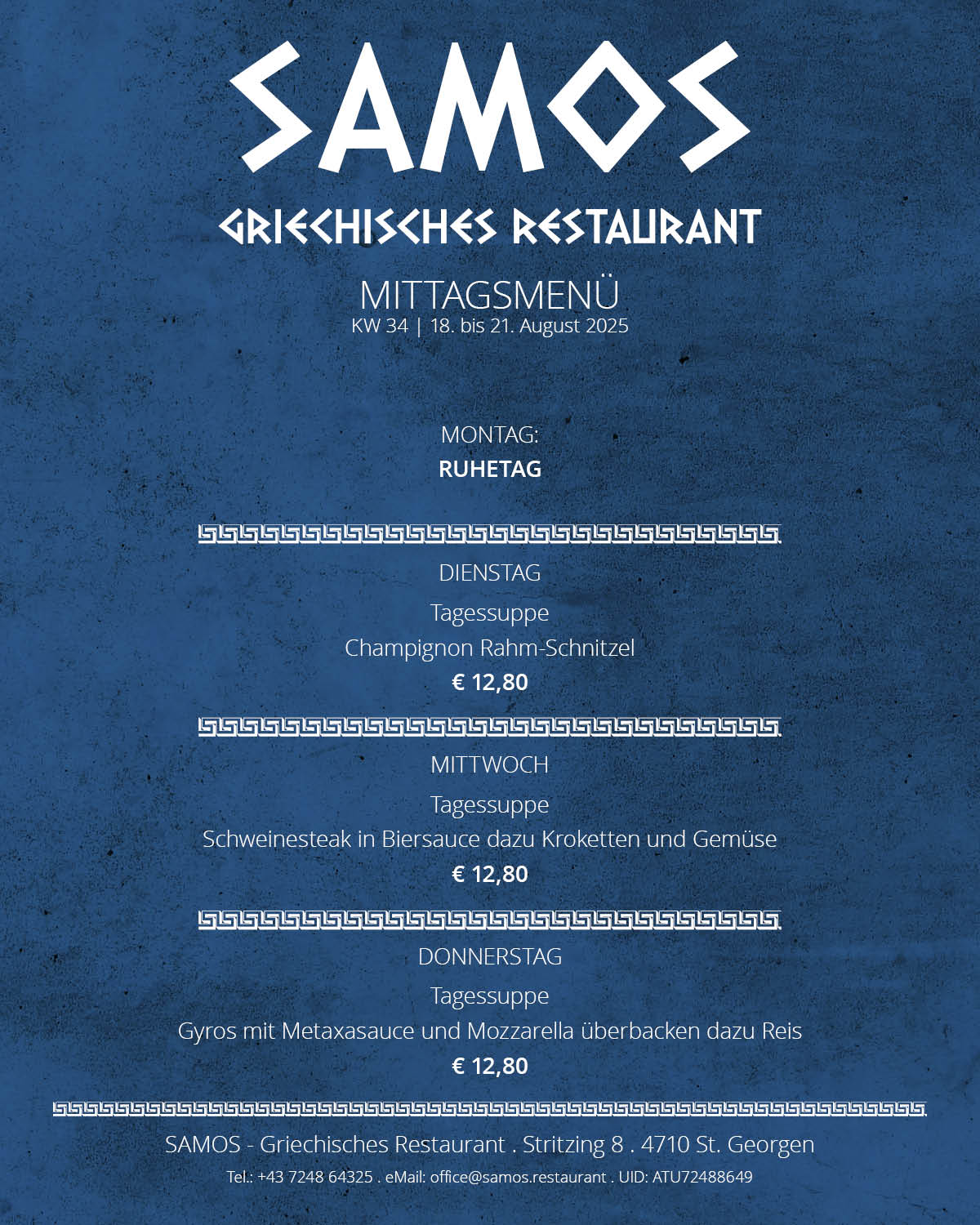 mittagsmenue